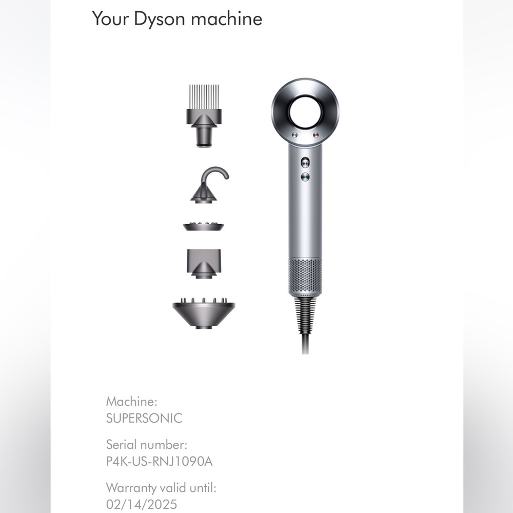 Dyson Supersonic Hair Dryer in Silver